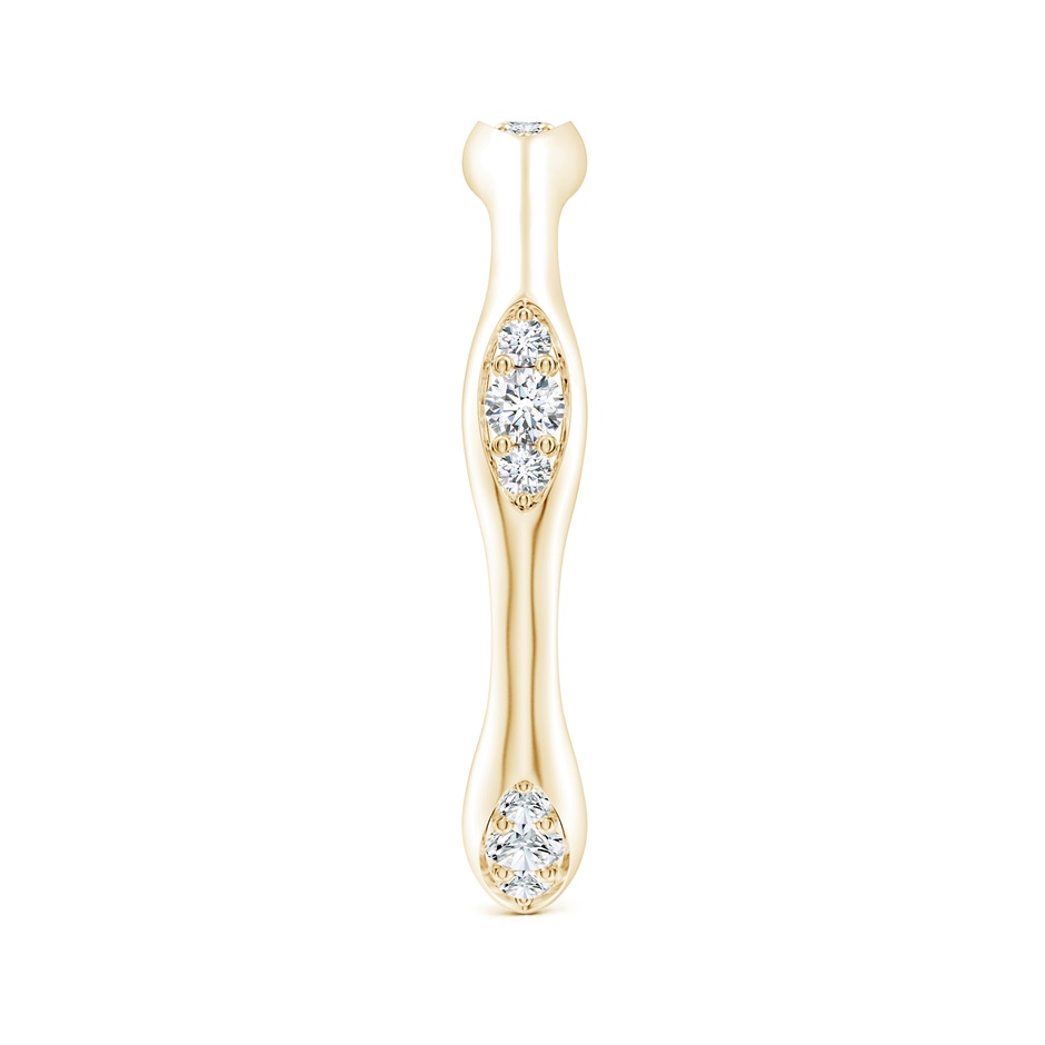 2.1mm GVS2 Pave-Set Diamond Pentagon Stackable Band in Yellow Gold side 299