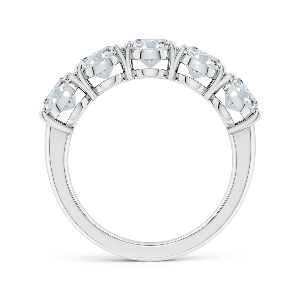 7.7x5.7mm GVS2 Oval Diamond Five Stone Classic Anniversary Band in S999 Silver - side 199