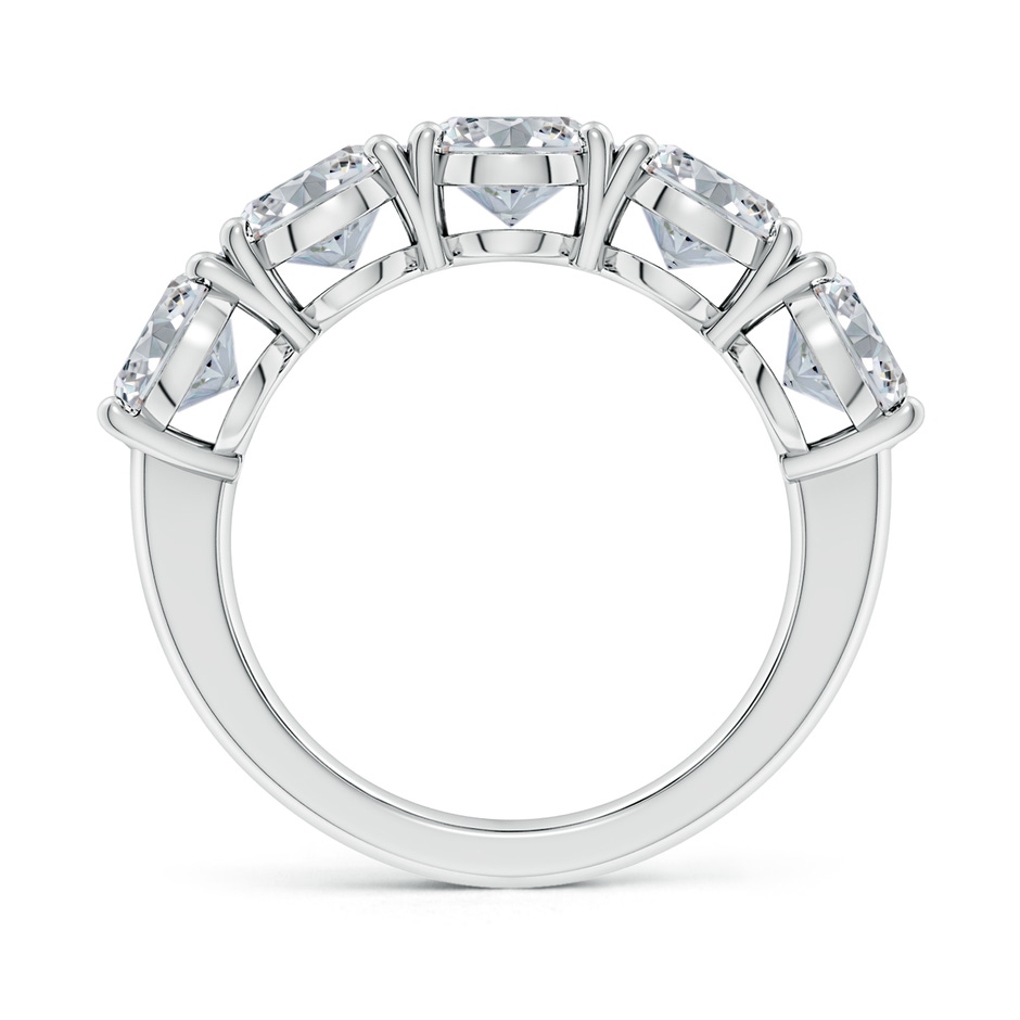 8.5x6.5mm HSI2 Oval Diamond Five Stone Classic Anniversary Band in S999 Silver side 199