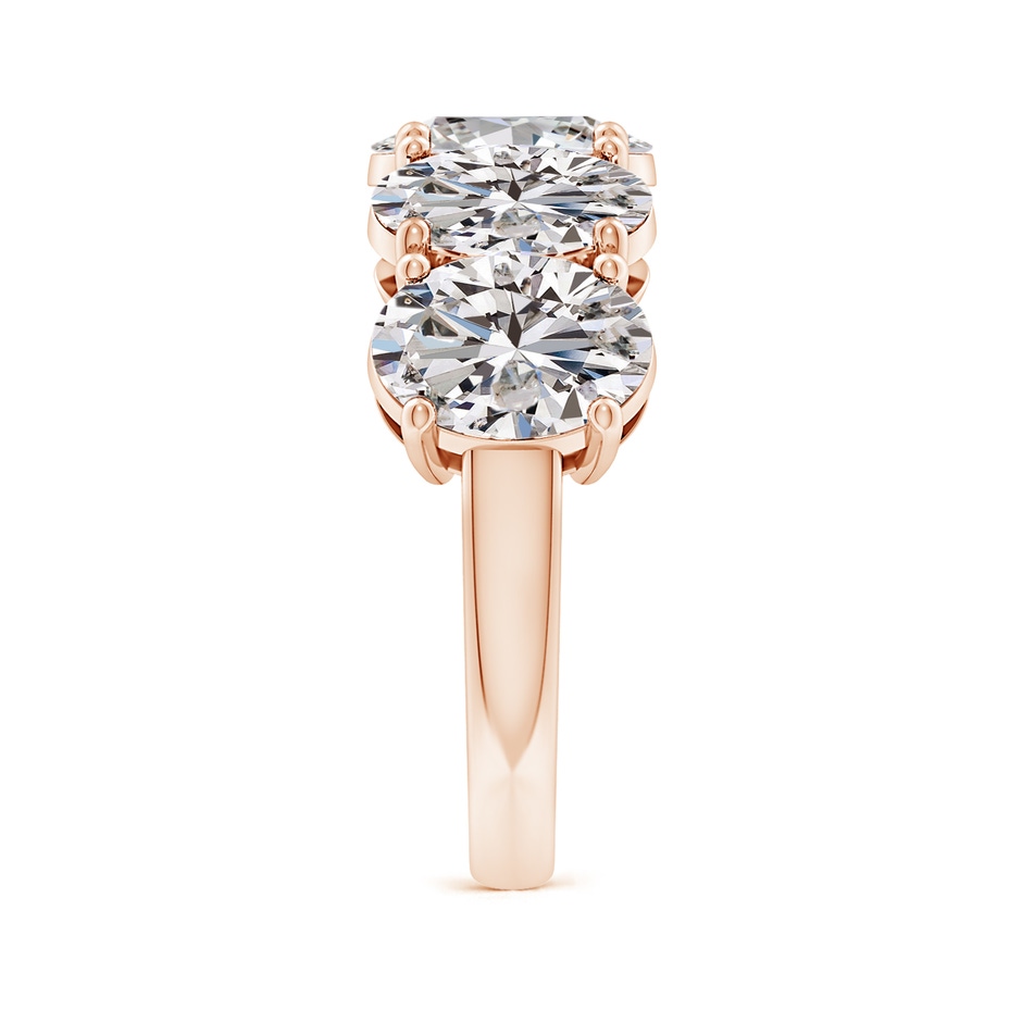 8.5x6.5mm IJI1I2 Oval Diamond Five Stone Classic Anniversary Band in Rose Gold side 299