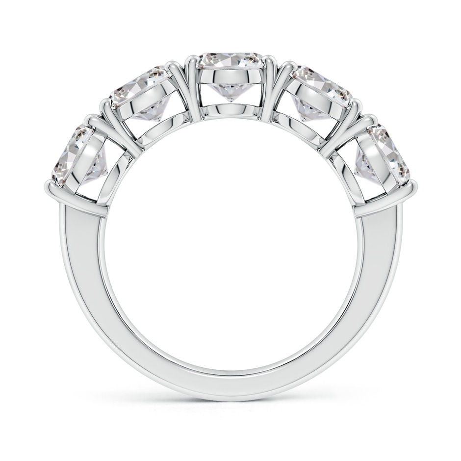 8.5x6.5mm IJI1I2 Oval Diamond Five Stone Classic Anniversary Band in S999 Silver side 199