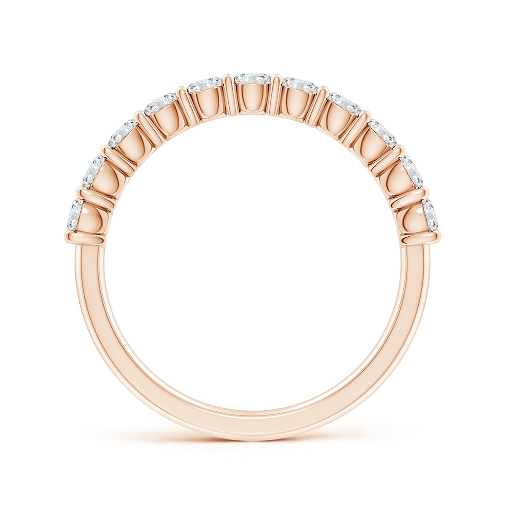 2.75mm GVS2 Prong-Set Round Diamond Half Eternity Wedding Band in Rose Gold - side 199