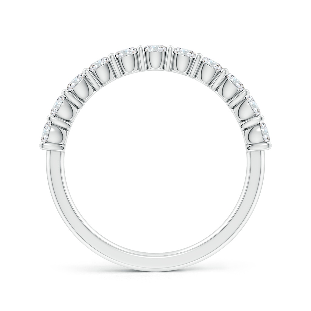 2.75mm GVS2 Prong-Set Round Diamond Half Eternity Wedding Band in S999 Silver - side 199