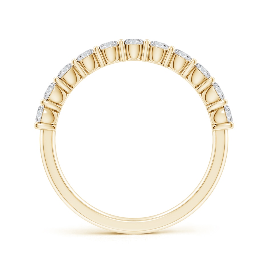 2.75mm HSI2 Prong-Set Round Diamond Half Eternity Wedding Band in Yellow Gold side 199