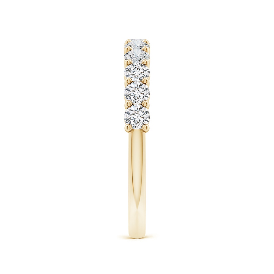 2.75mm HSI2 Prong-Set Round Diamond Half Eternity Wedding Band in Yellow Gold side 299