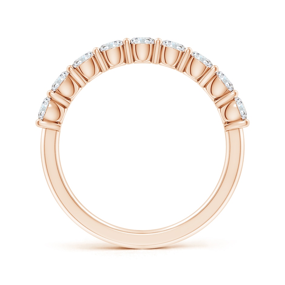 3.2mm GVS2 Prong-Set Round Diamond Half Eternity Wedding Band in Rose Gold side 199