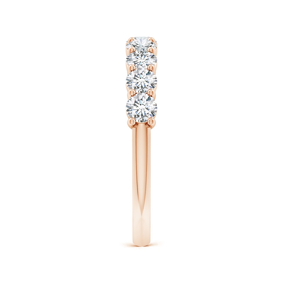 3.2mm GVS2 Prong-Set Round Diamond Half Eternity Wedding Band in Rose Gold side 299
