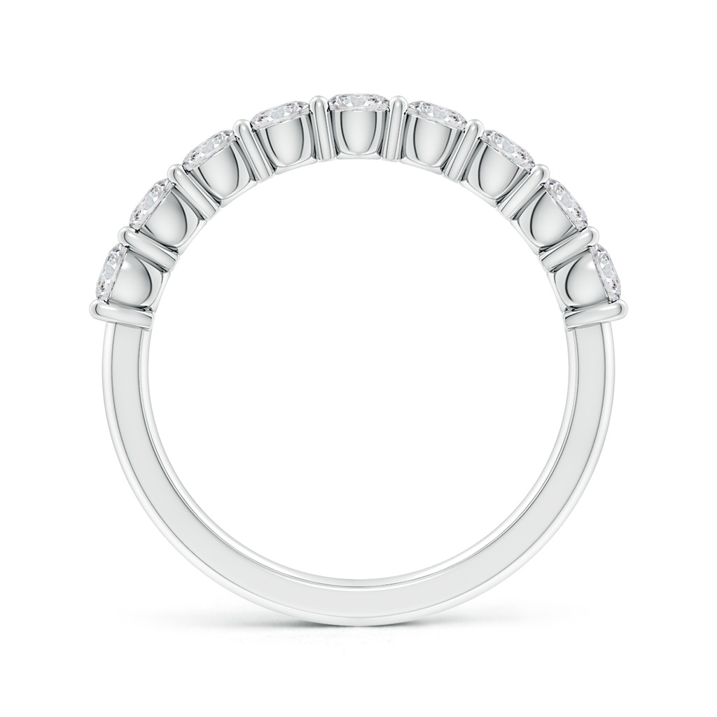 3.2mm HSI2 Prong-Set Round Diamond Half Eternity Wedding Band in White Gold - side 199