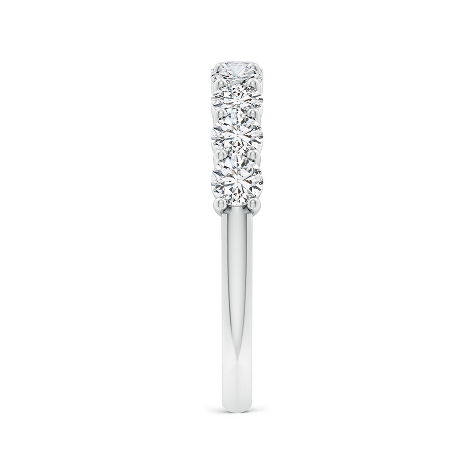 3.2mm HSI2 Prong-Set Round Diamond Half Eternity Wedding Band in White Gold side 299