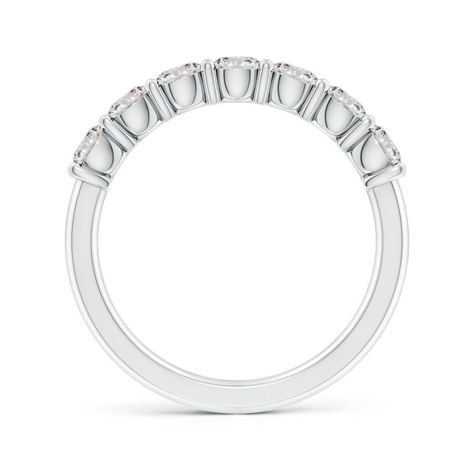 3.6mm IJI1I2 Prong-Set Round Diamond Half Eternity Wedding Band in 18K White Gold side 199