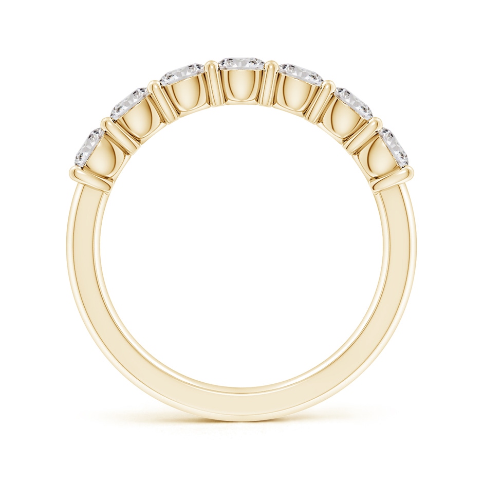 3.6mm IJI1I2 Prong-Set Round Diamond Half Eternity Wedding Band in 18K Yellow Gold side 199