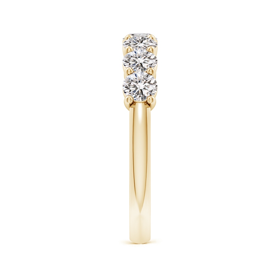 3.6mm IJI1I2 Prong-Set Round Diamond Half Eternity Wedding Band in 18K Yellow Gold side 299