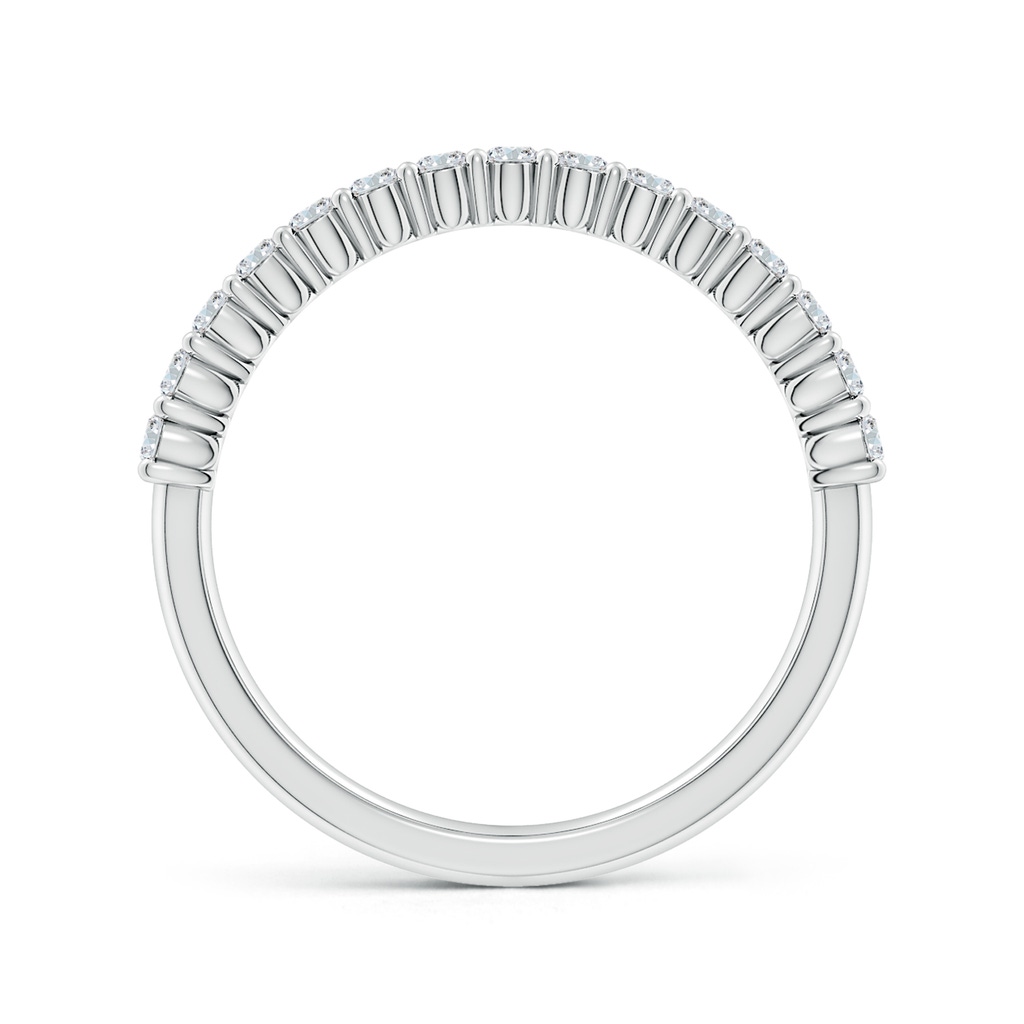 3x2mm GVS2 Prong-Set Oval Diamond Half Eternity Wedding Band in S999 Silver - side 199