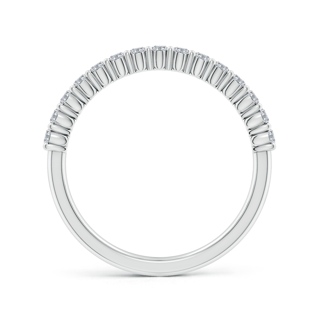 3x2mm HSI2 Prong-Set Oval Diamond Half Eternity Wedding Band in White Gold - side 199