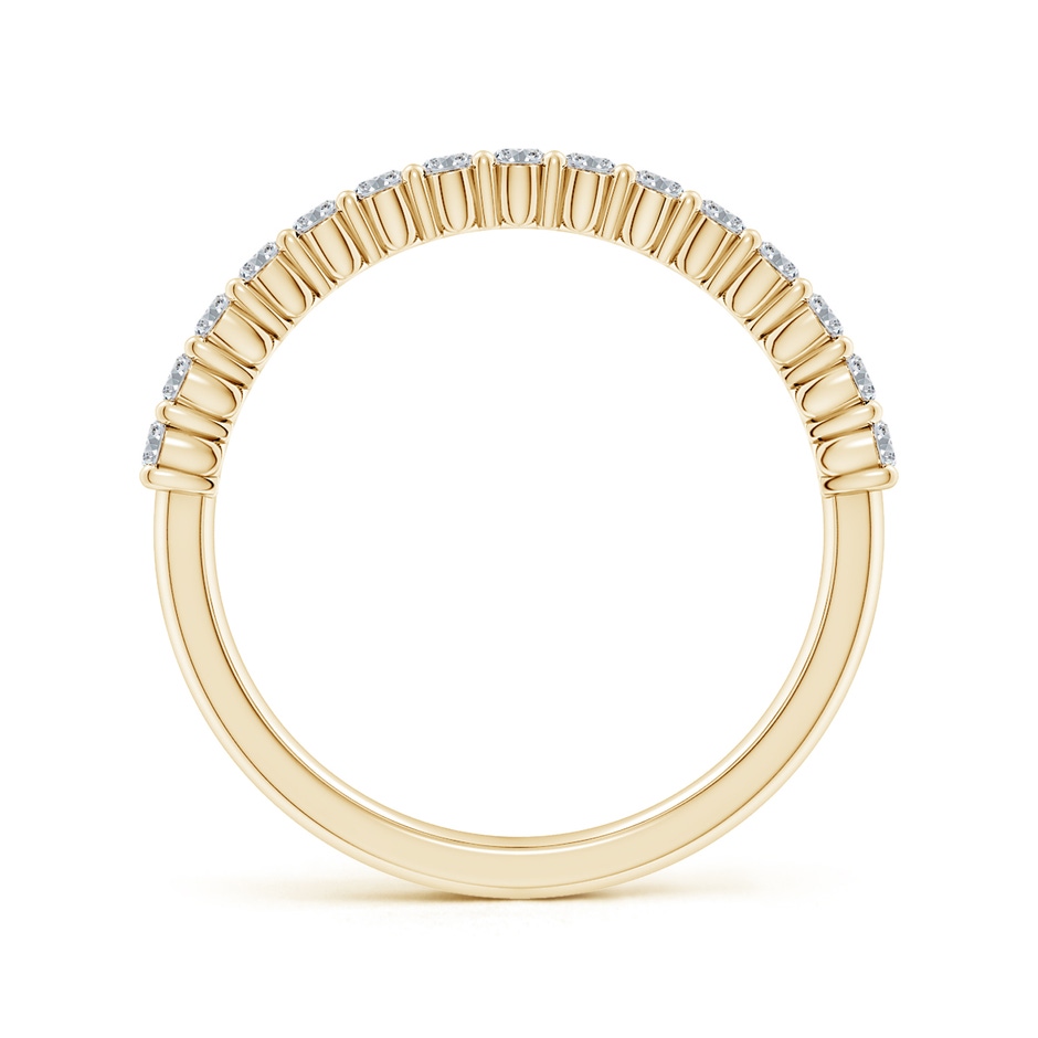 3x2mm HSI2 Prong-Set Oval Diamond Half Eternity Wedding Band in Yellow Gold side 199