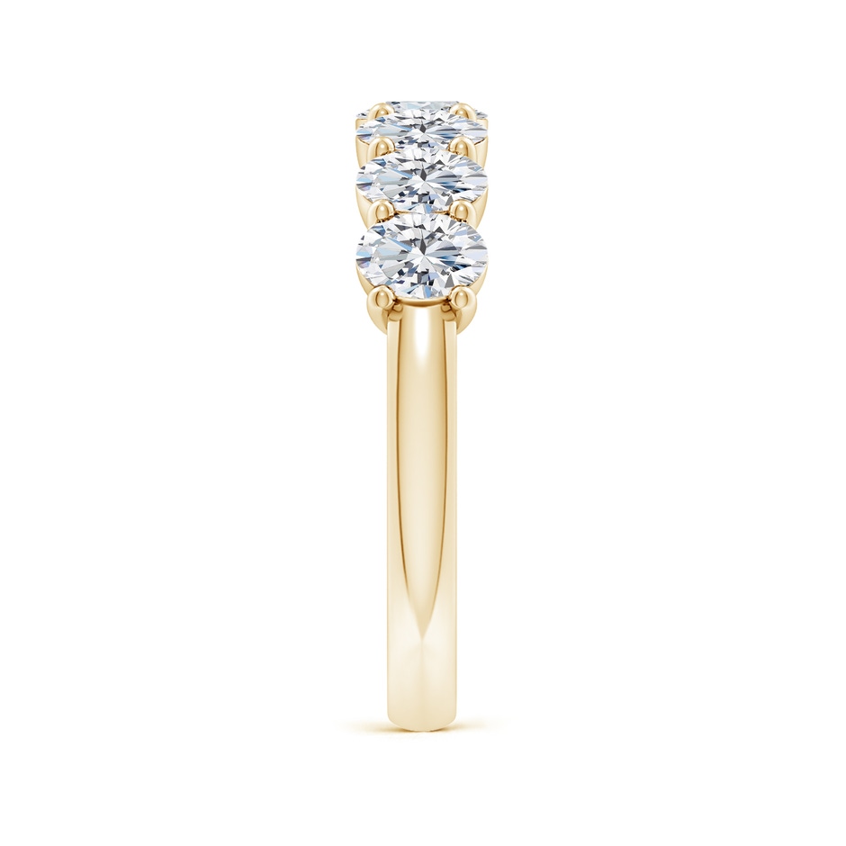 4.5x3.5mm GVS2 Prong-Set Oval Diamond Half Eternity Wedding Band in Yellow Gold side 299
