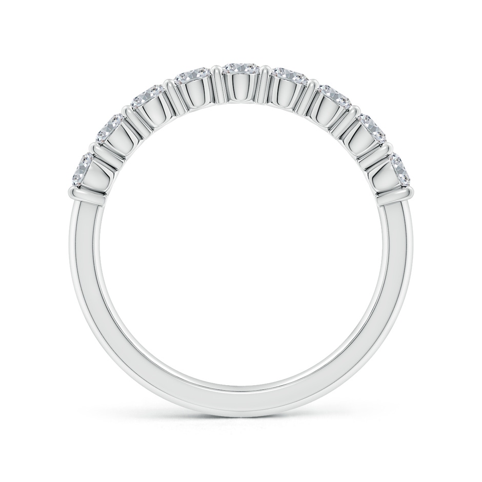 4x3mm HSI2 Prong-Set Oval Diamond Half Eternity Wedding Band in White Gold side 199