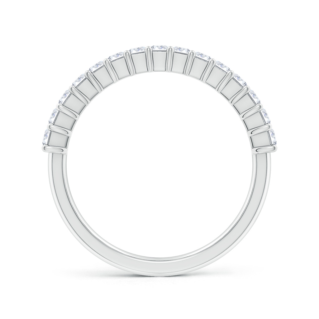 3x2mm GVS2 Prong-Set Emerald-Cut Diamond Half Eternity Wedding Band in S999 Silver - side 199