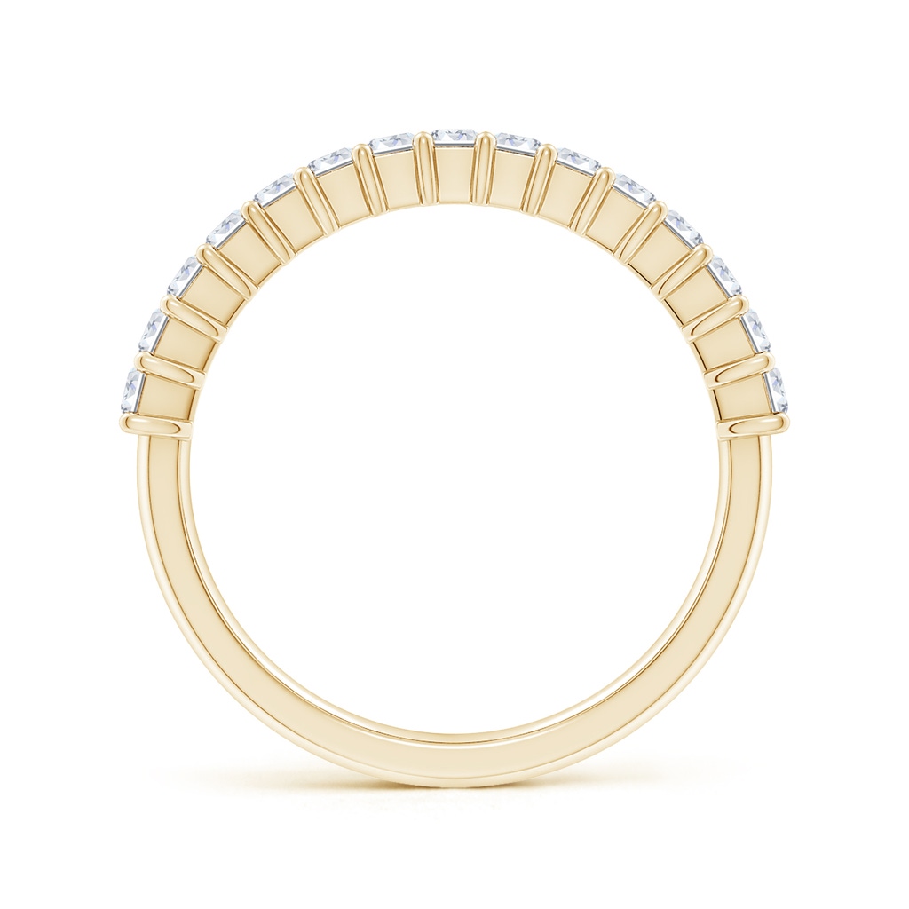 3x2mm GVS2 Prong-Set Emerald-Cut Diamond Half Eternity Wedding Band in Yellow Gold - side 199