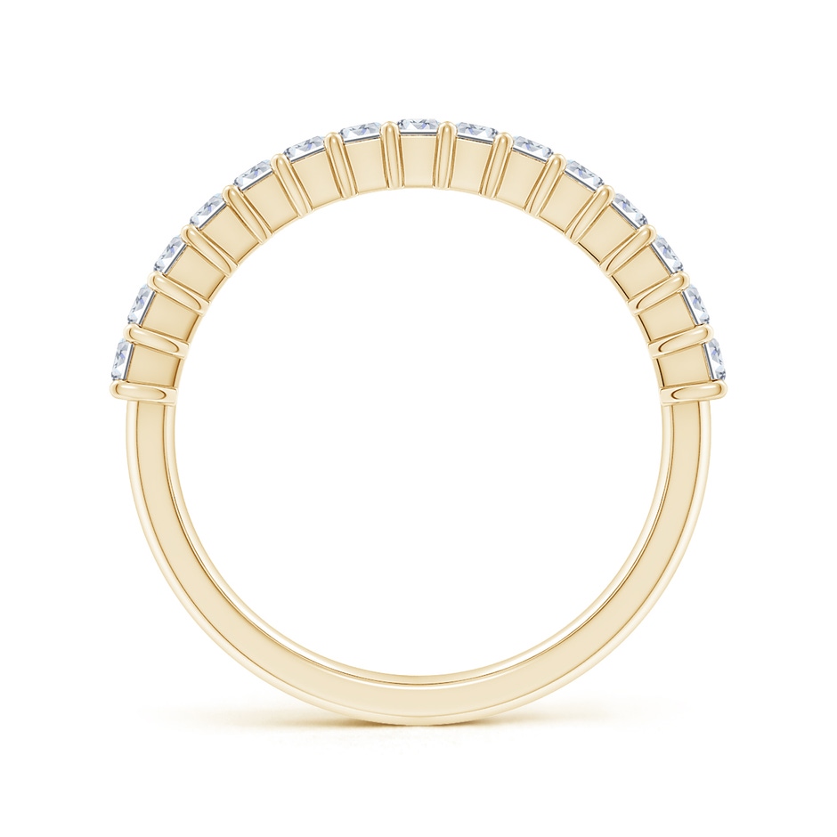 3x2mm HSI2 Prong-Set Emerald-Cut Diamond Half Eternity Wedding Band in Yellow Gold side 199