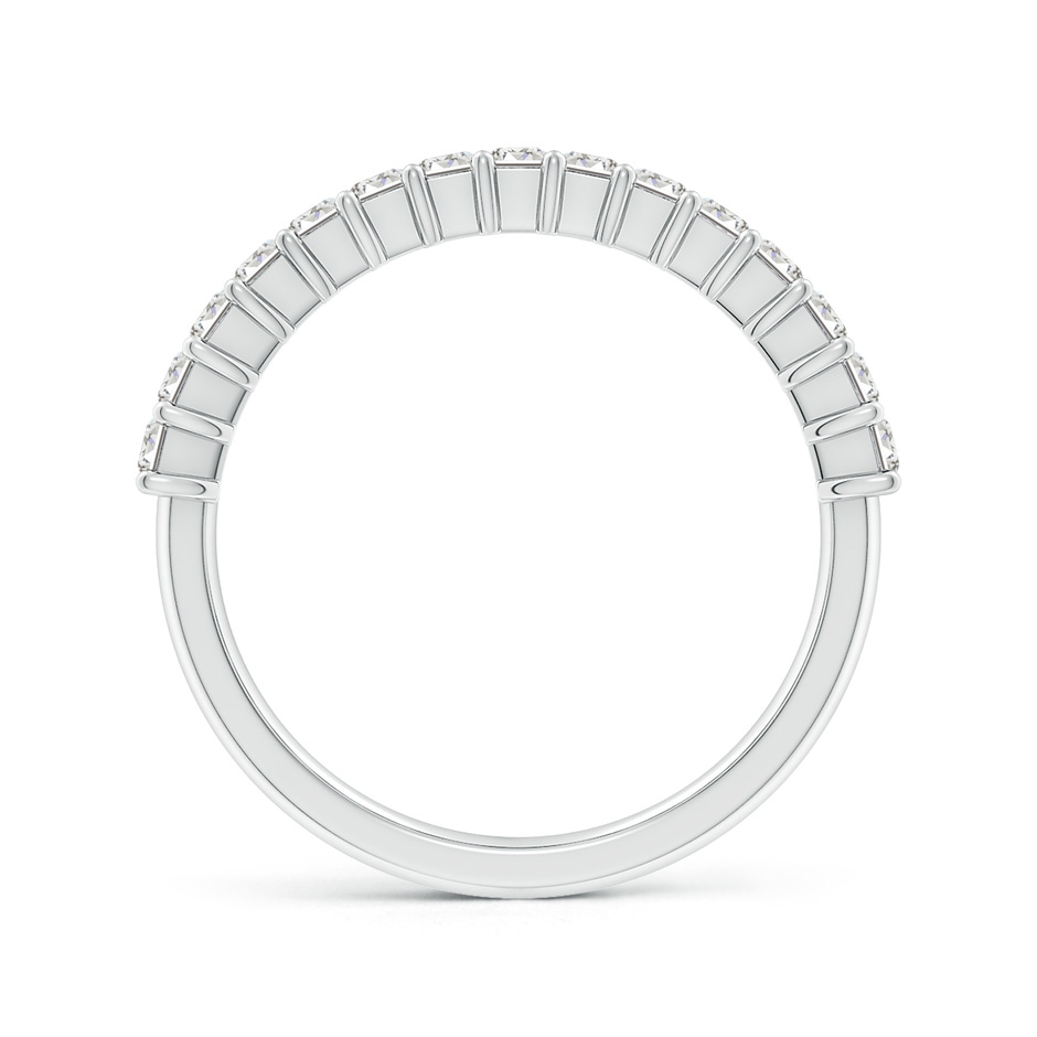 3x2mm IJI1I2 Prong-Set Emerald-Cut Diamond Half Eternity Wedding Band in White Gold side 199