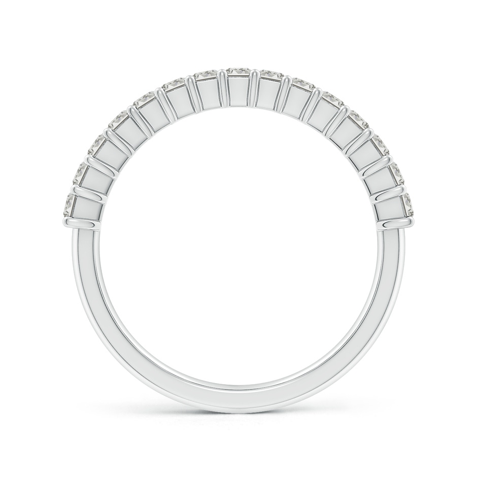 3x2mm KI3 Prong-Set Emerald-Cut Diamond Half Eternity Wedding Band in White Gold side 199
