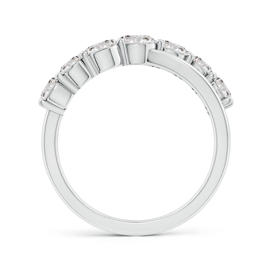 4.25mm IJI1I2 Graduated Round Diamond Broad Fashion Band in White Gold side 199