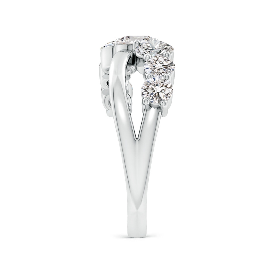 4.25mm IJI1I2 Graduated Round Diamond Broad Fashion Band in White Gold side 299