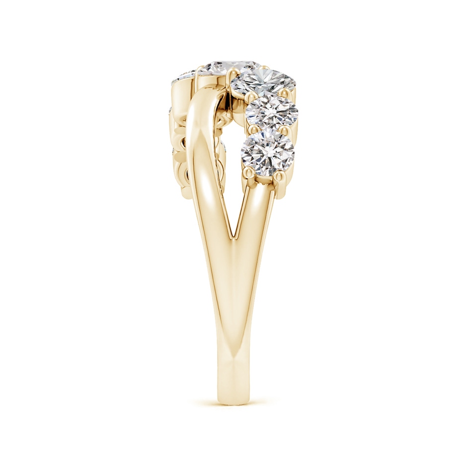 4.25mm IJI1I2 Graduated Round Diamond Broad Fashion Band in Yellow Gold side 299
