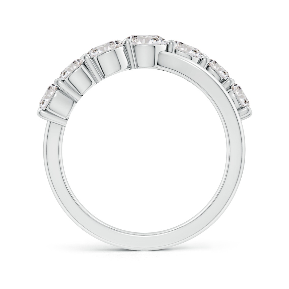 4.5mm IJI1I2 Graduated Round Diamond Broad Fashion Band in 18K White Gold side 199