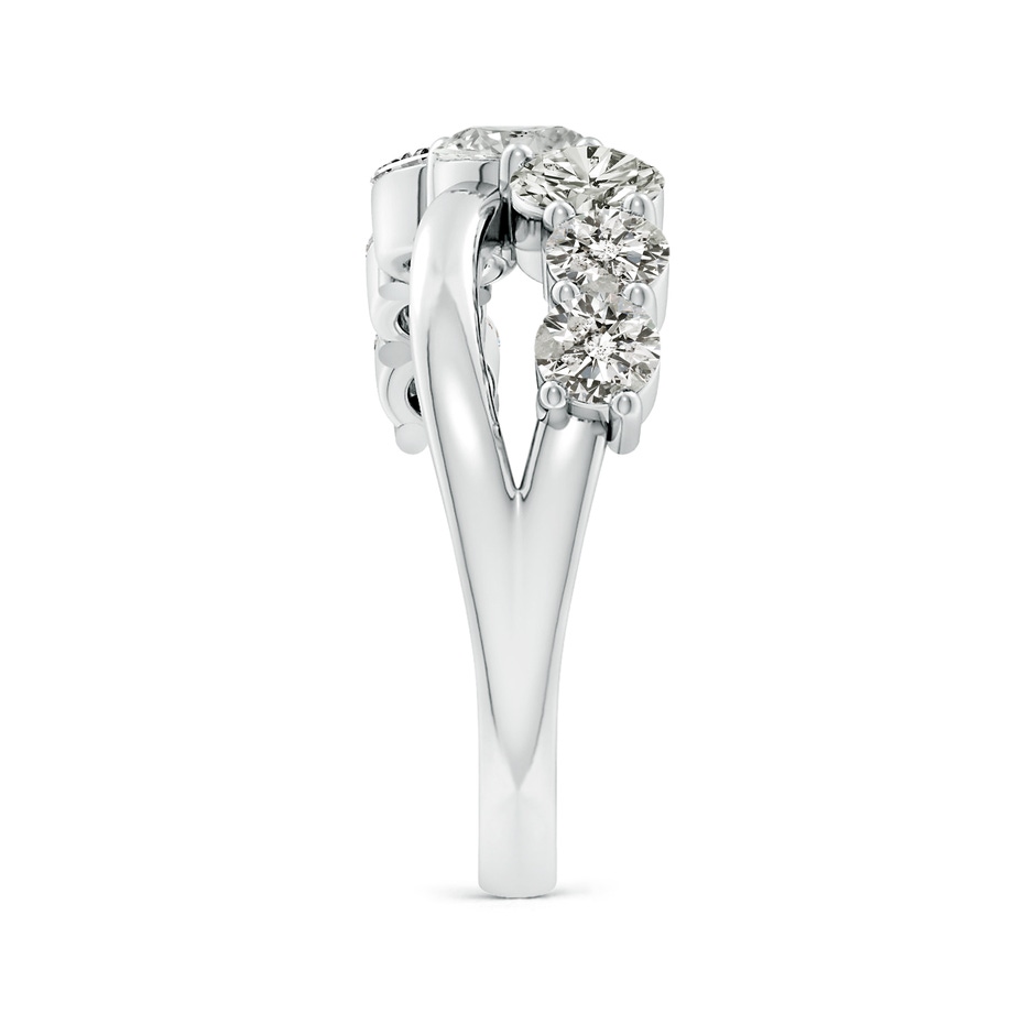 4.5mm KI3 Graduated Round Diamond Broad Fashion Band in 18K White Gold side 299