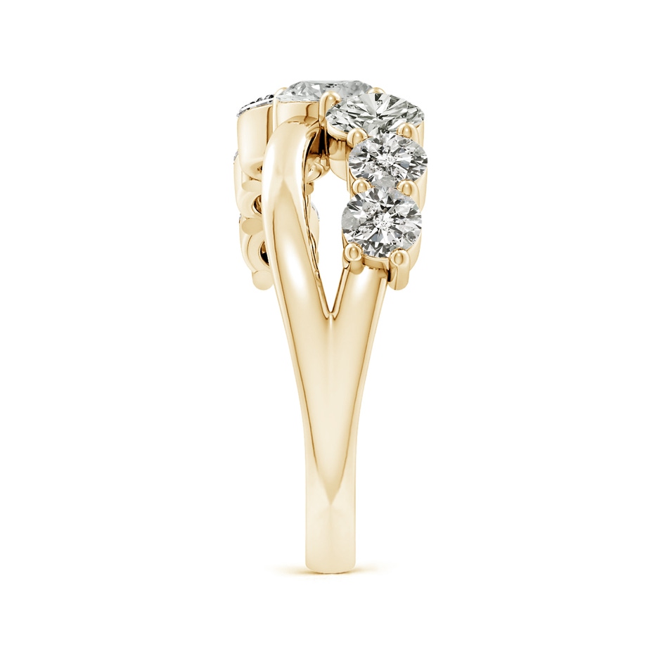 4.5mm KI3 Graduated Round Diamond Broad Fashion Band in 18K Yellow Gold side 299