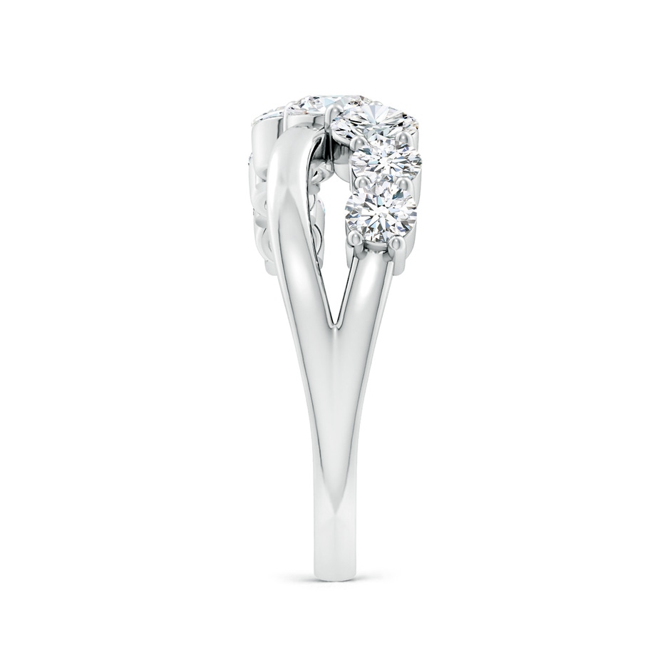 4mm GVS2 Graduated Round Diamond Broad Fashion Band in White Gold side 299