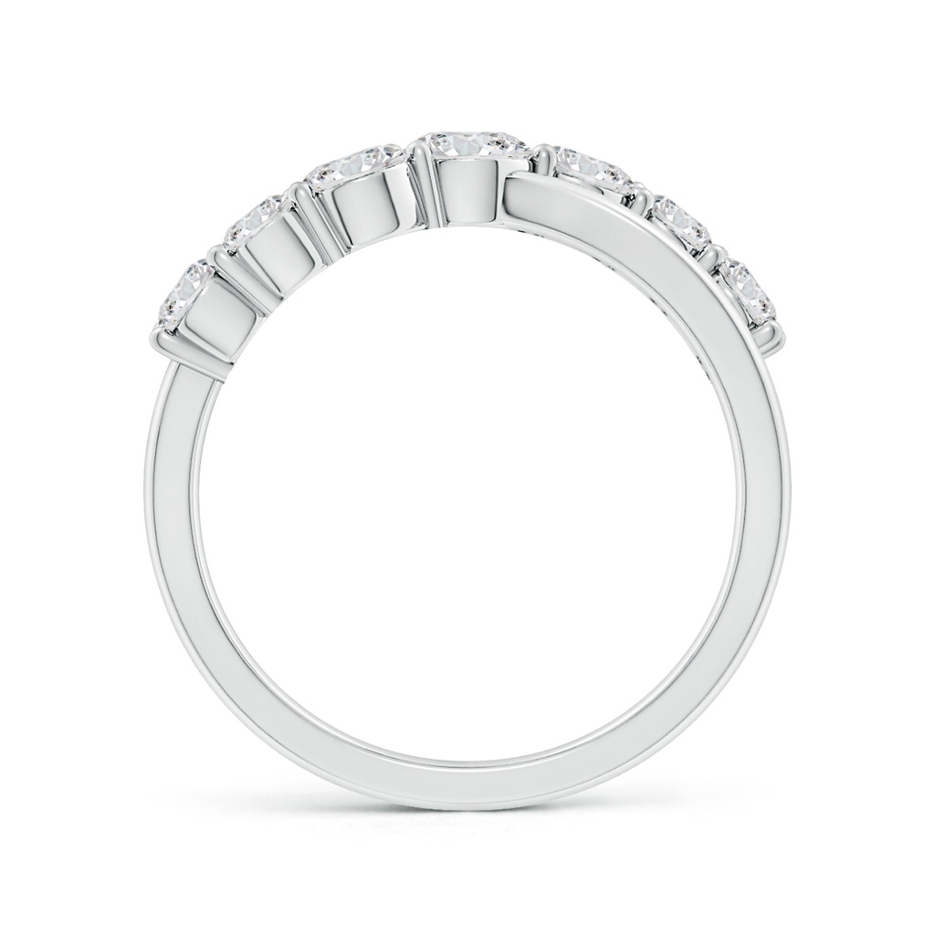4mm HSI2 Graduated Round Diamond Broad Fashion Band in White Gold - side 199