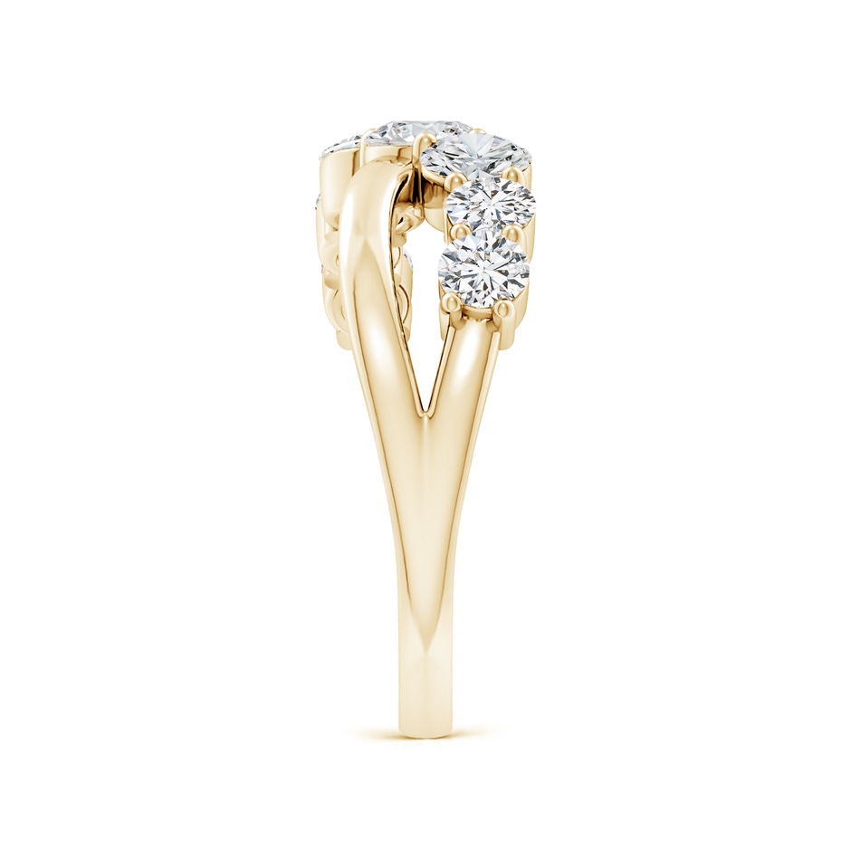 4mm HSI2 Graduated Round Diamond Broad Fashion Band in Yellow Gold side 299