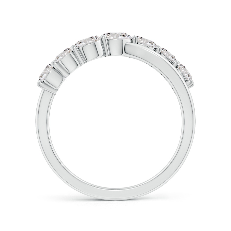 4mm IJI1I2 Graduated Round Diamond Broad Fashion Band in White Gold side 199