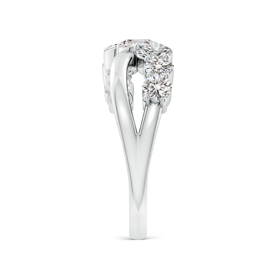 4mm IJI1I2 Graduated Round Diamond Broad Fashion Band in White Gold side 299
