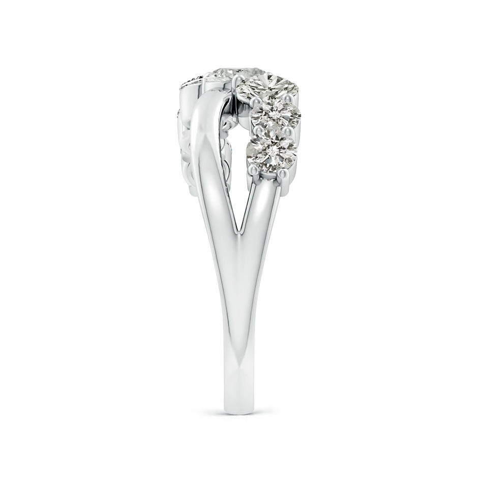 4mm KI3 Graduated Round Diamond Broad Fashion Band in White Gold side 299