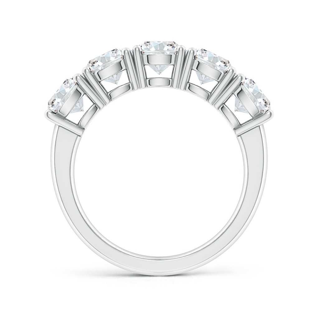 5.5mm GVS2 Prong-Set Round Diamond Five Stone Wedding Band in P950 Platinum - side 199