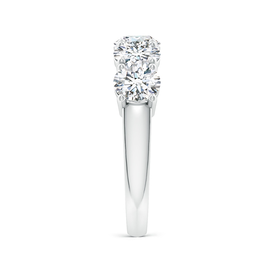 5.5mm GVS2 Prong-Set Round Diamond Five Stone Wedding Band in P950 Platinum side 299