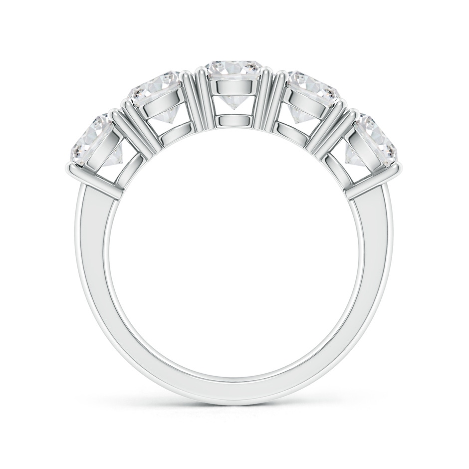 5.5mm HSI2 Prong-Set Round Diamond Five Stone Wedding Band in White Gold side 199