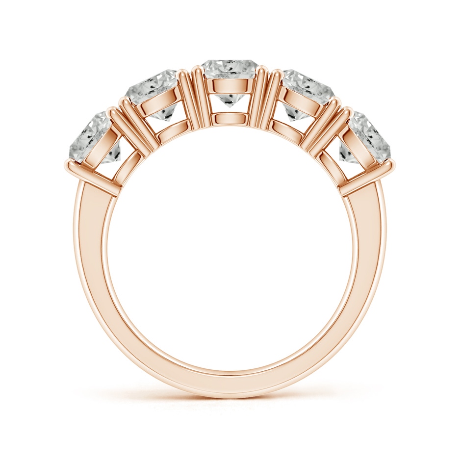 5.5mm KI3 Prong-Set Round Diamond Five Stone Wedding Band in Rose Gold side 199