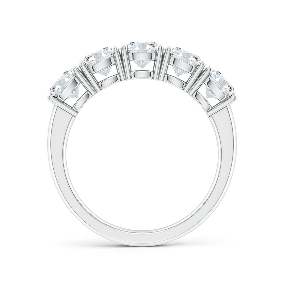 5mm GVS2 Prong-Set Round Diamond Five Stone Wedding Band in P950 Platinum side 199