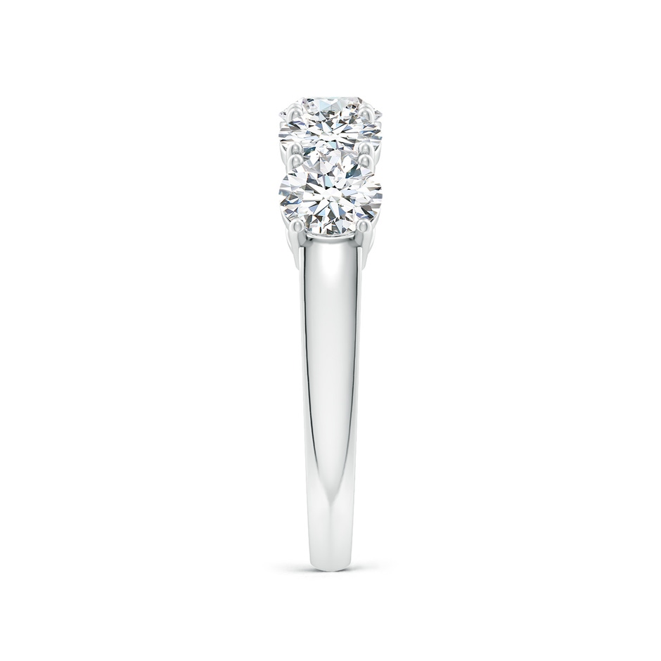 5mm GVS2 Prong-Set Round Diamond Five Stone Wedding Band in P950 Platinum side 299