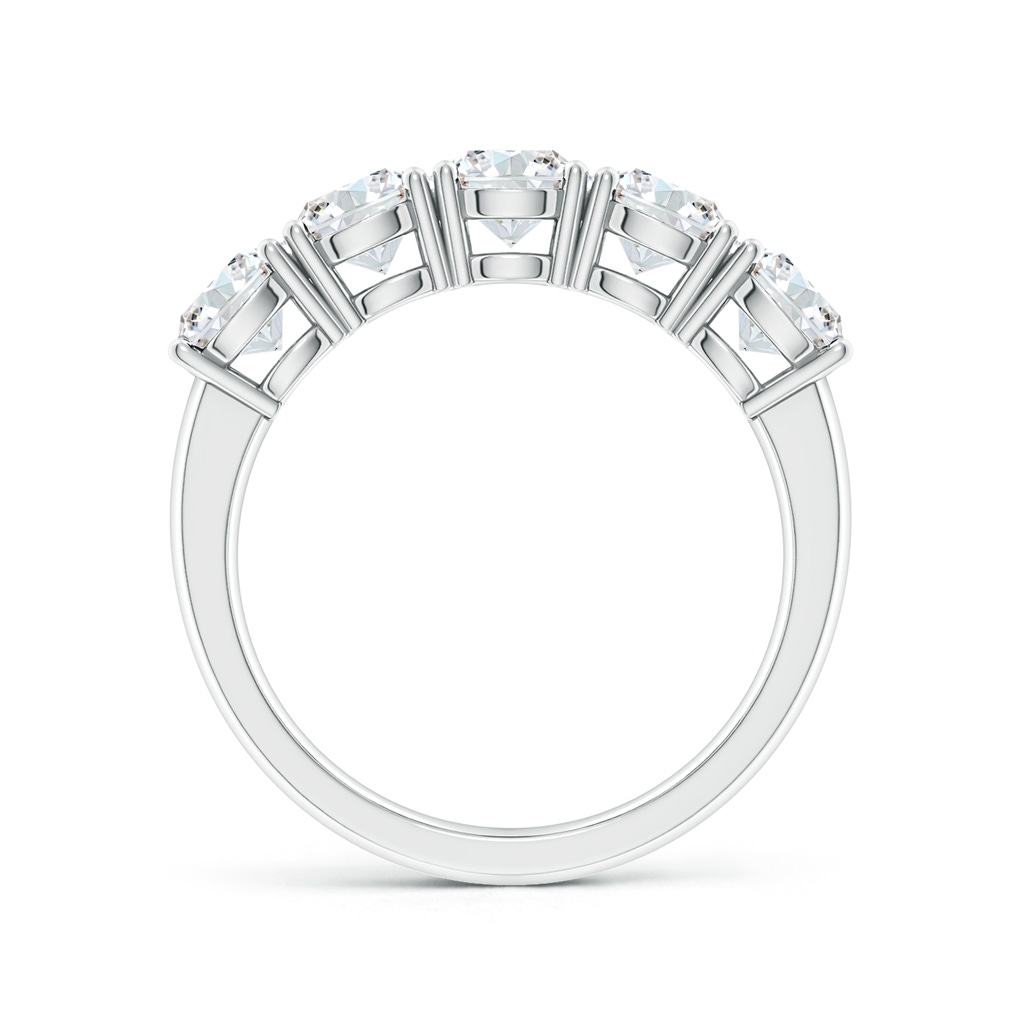 5mm GVS2 Prong-Set Round Diamond Five Stone Wedding Band in S999 Silver - side 199