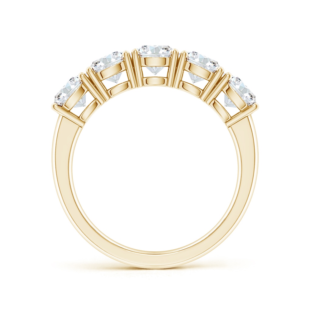 5mm GVS2 Prong-Set Round Diamond Five Stone Wedding Band in Yellow Gold - side 199