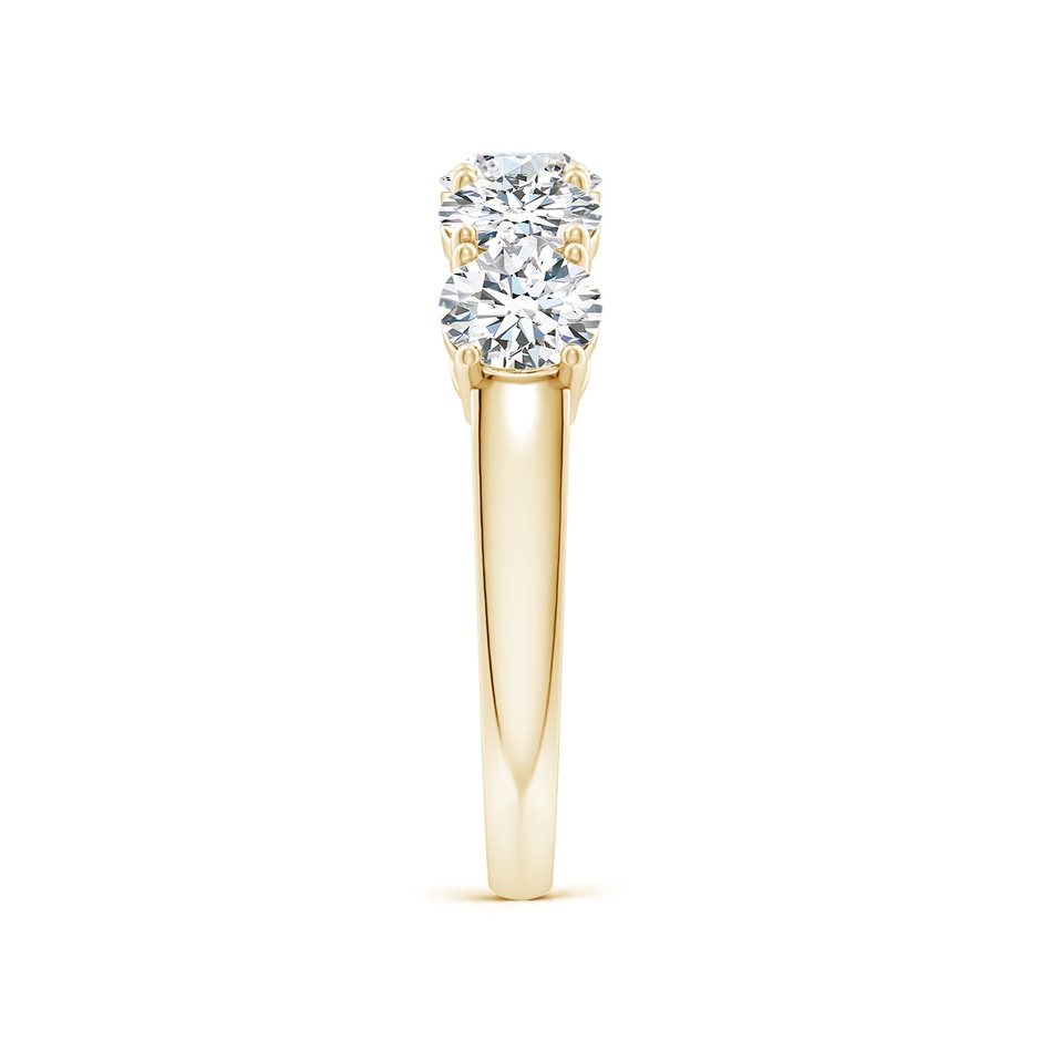 5mm GVS2 Prong-Set Round Diamond Five Stone Wedding Band in Yellow Gold side 299