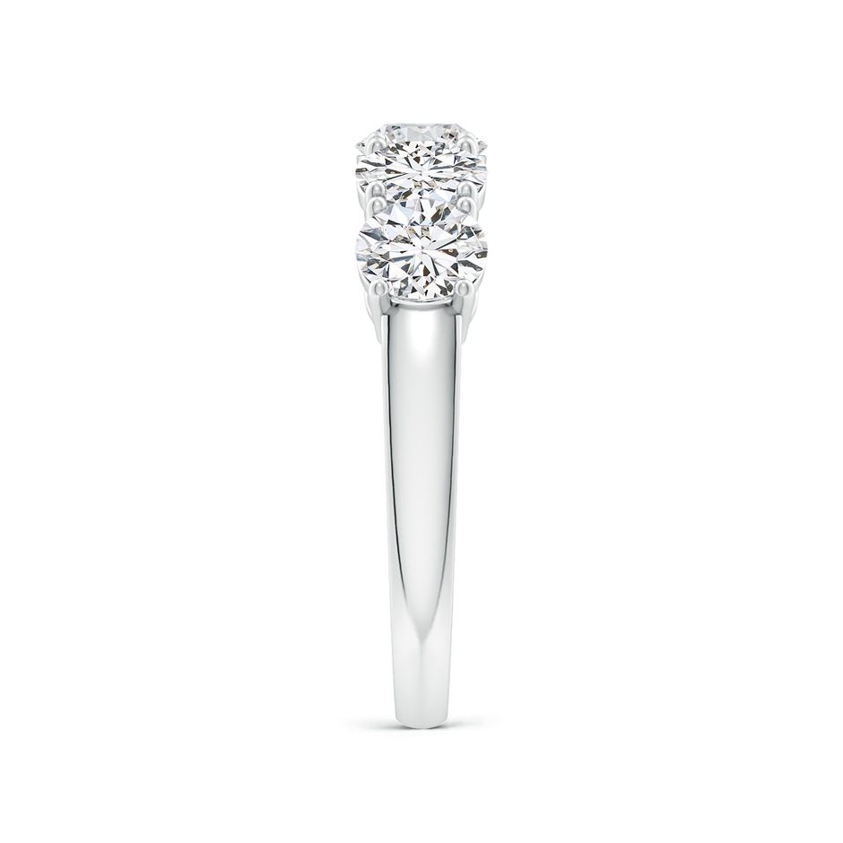 5mm HSI2 Prong-Set Round Diamond Five Stone Wedding Band in 18K White Gold side 299