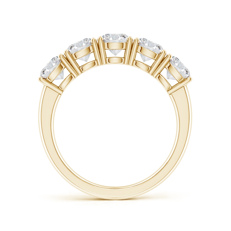 5mm HSI2 Prong-Set Round Diamond Five Stone Wedding Band in Yellow Gold side 199