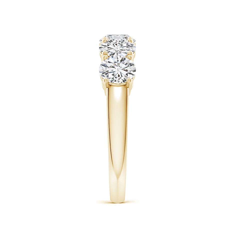 5mm HSI2 Prong-Set Round Diamond Five Stone Wedding Band in Yellow Gold side 299